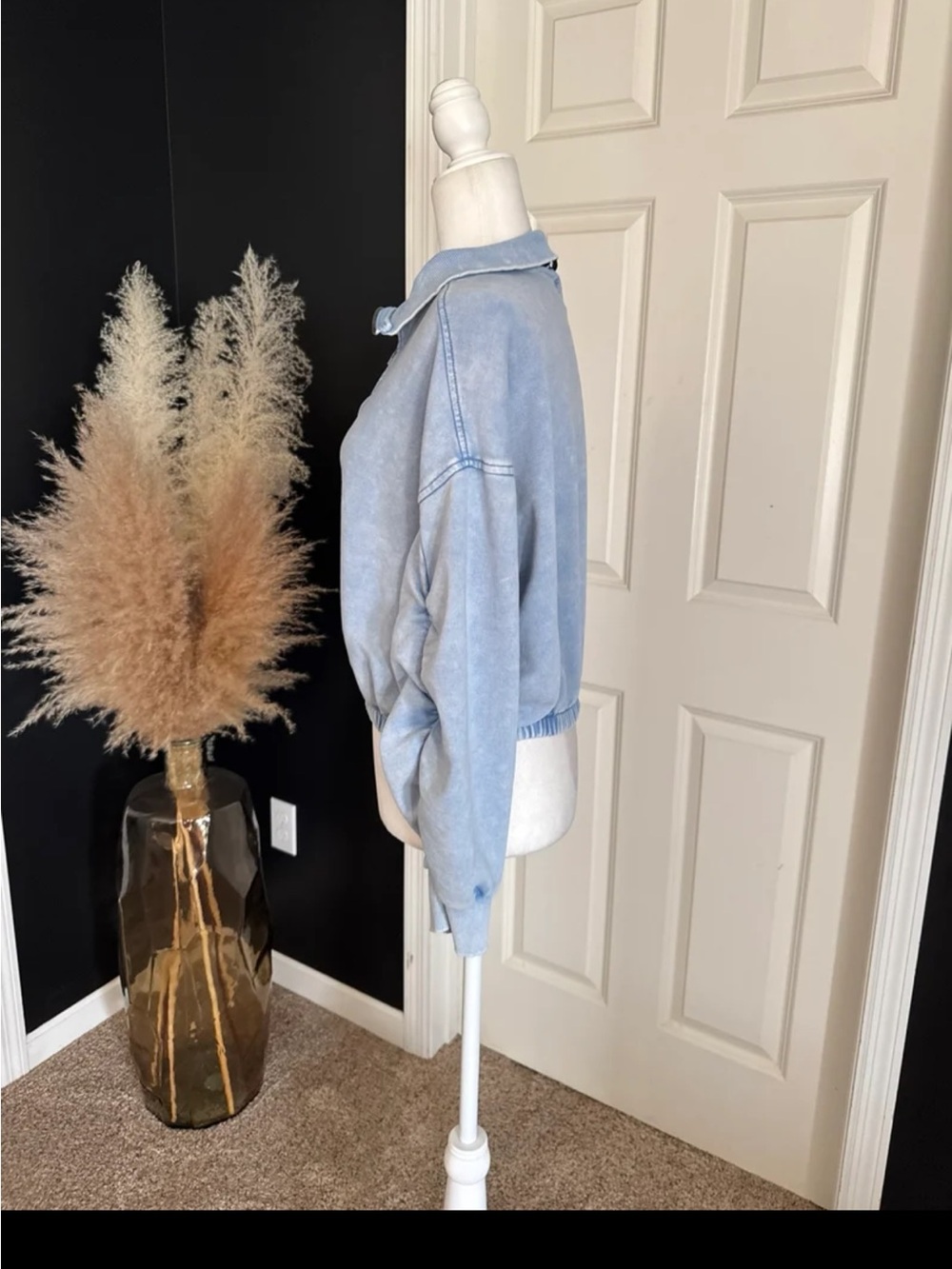 Free People FP Movement Valley Girl Pullover Top Cloudy Waters size Small - Picture 9 of 12